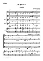 Vivaldi: Magnificat in G minor (SA solo, SSAA choir small orchestra. Vocal Score)